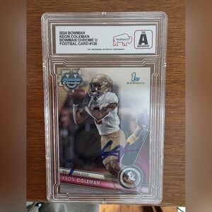 Keon Coleman - Signed Chrome U Football Card #126